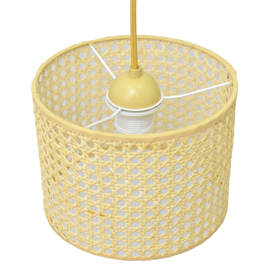 Lámpara colgante ALBA 1xE27/15W/230V diá. 20 cm ratán