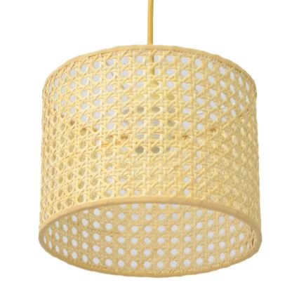Lámpara colgante ALBA 1xE27/15W/230V diá. 20 cm ratán