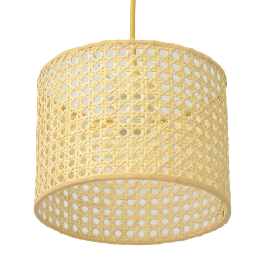 Lámpara colgante ALBA 1xE27/15W/230V diá. 20 cm ratán