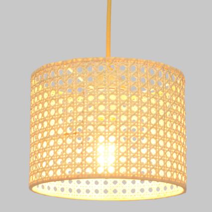 Lámpara colgante ALBA 1xE27/15W/230V diá. 20 cm ratán