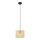 Lámpara colgante ALBA 1xE27/15W/230V diá. 20 cm ratán/negro