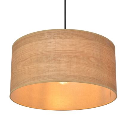 Lámpara colgante ALBA 1xE27/15W/230V diá. 40 cm marrón/negro