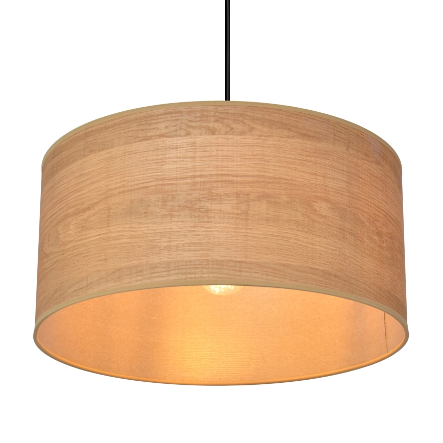 Lámpara colgante ALBA 1xE27/15W/230V diá. 40 cm marrón/negro