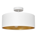 Lámpara colgante ALBA 3xE27/15W/230V blanco/dorado