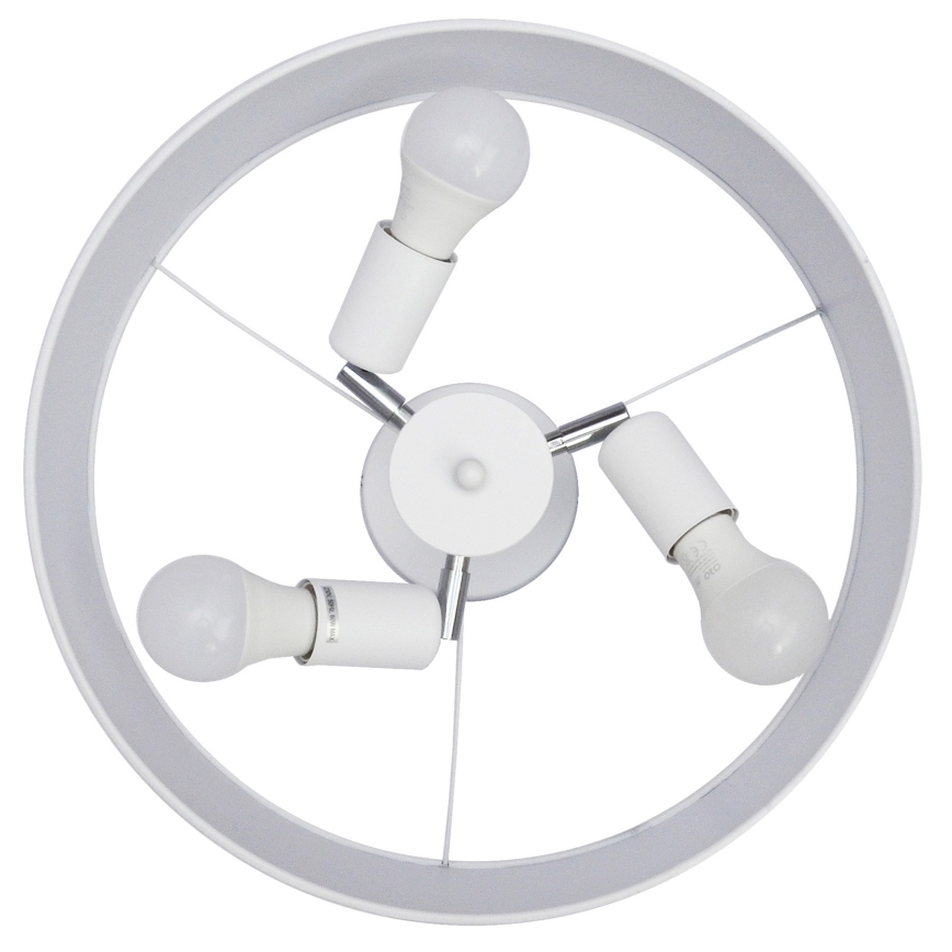 Lámpara colgante ALBA 3xE27/15W/230V blanco