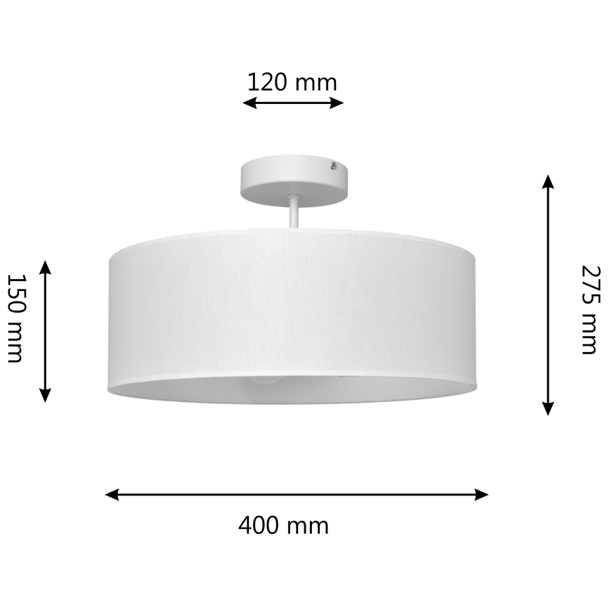 Lámpara colgante ALBA 3xE27/15W/230V blanco