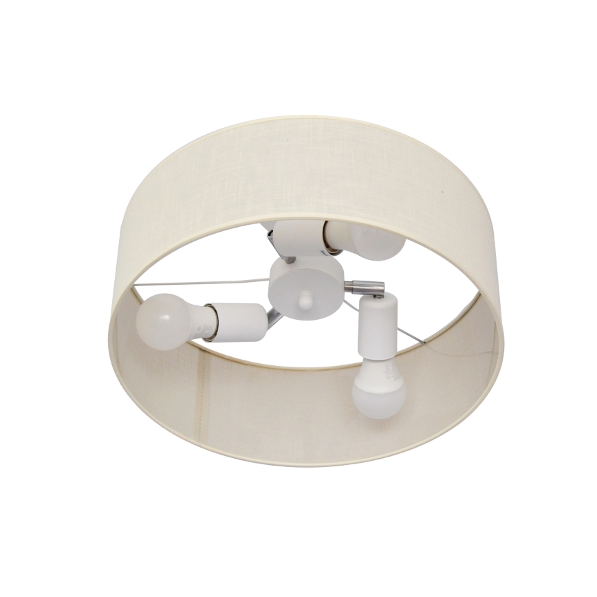 Lámpara colgante ALBA 3xE27/15W/230V color crema