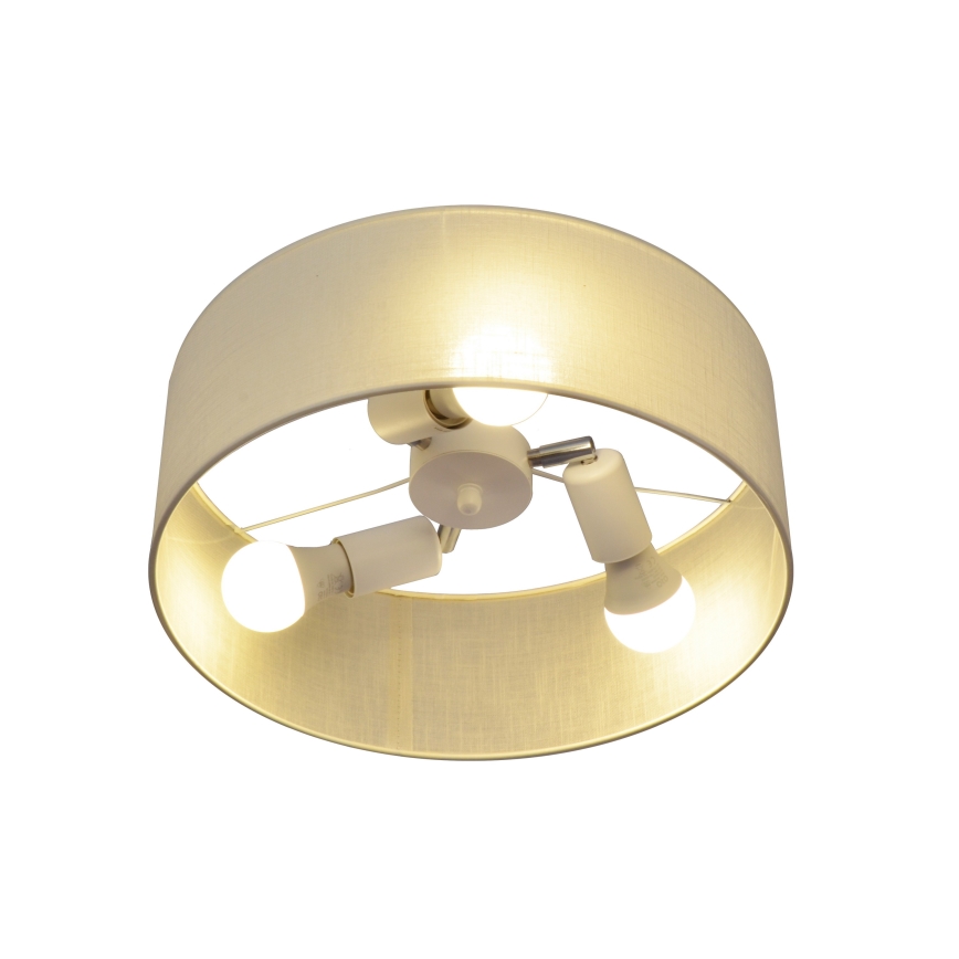 Lámpara colgante ALBA 3xE27/15W/230V color crema