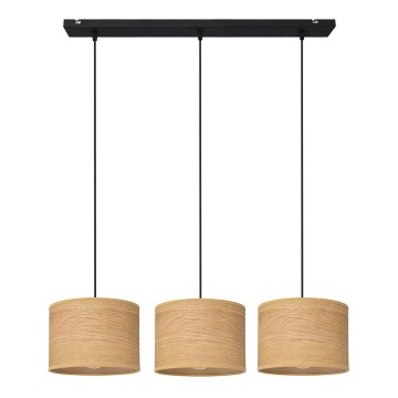 Lámpara colgante ALBA 3xE27/15W/230V marrón/negro