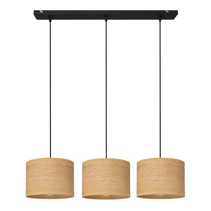 Lámpara colgante ALBA 3xE27/15W/230V marrón/negro