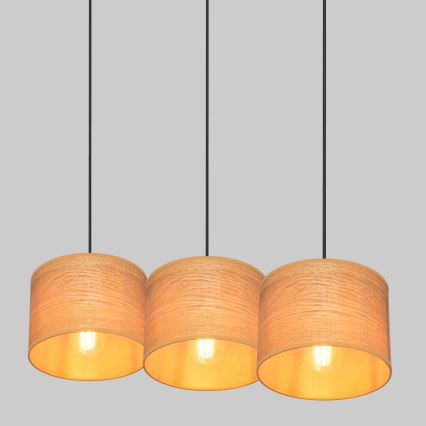 Lámpara colgante ALBA 3xE27/15W/230V marrón/negro