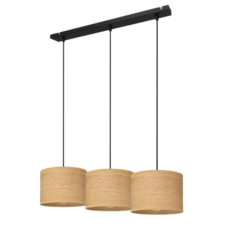 Lámpara colgante ALBA 3xE27/15W/230V marrón/negro