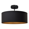 Lámpara colgante ALBA 3xE27/15W/230V negro/dorado