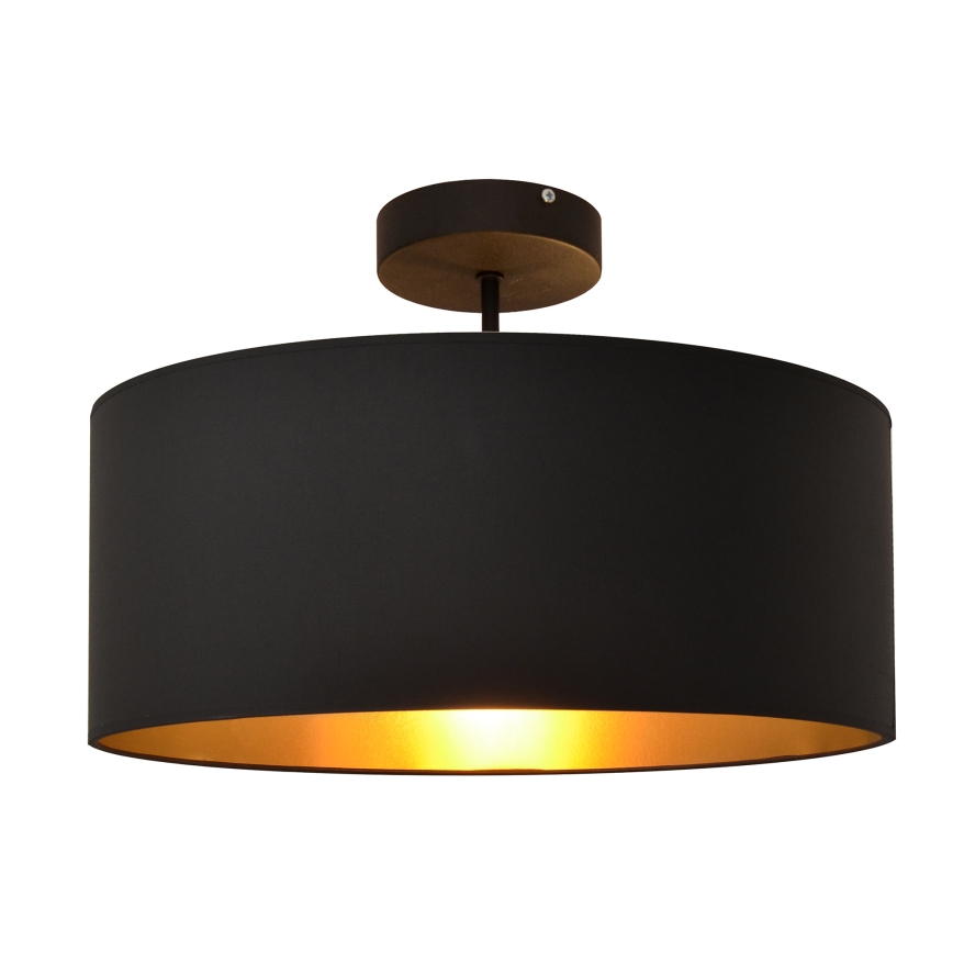 Lámpara colgante ALBA 3xE27/15W/230V negro/dorado