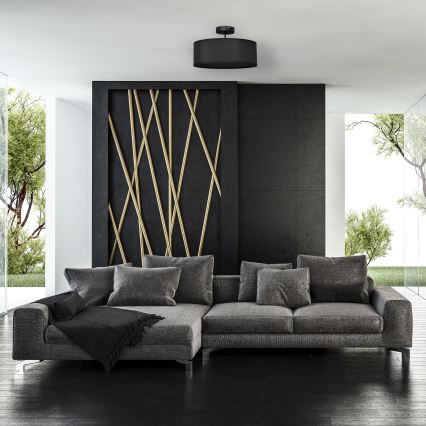 Lámpara colgante ALBA 3xE27/15W/230V negro