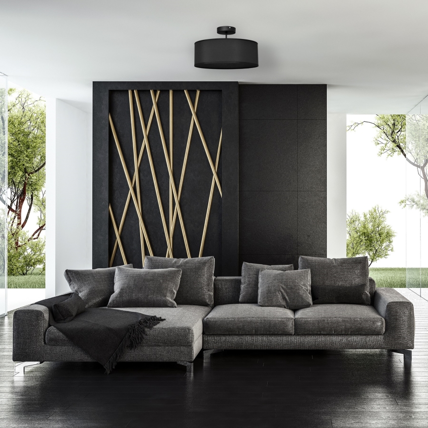Lámpara colgante ALBA 3xE27/15W/230V negro