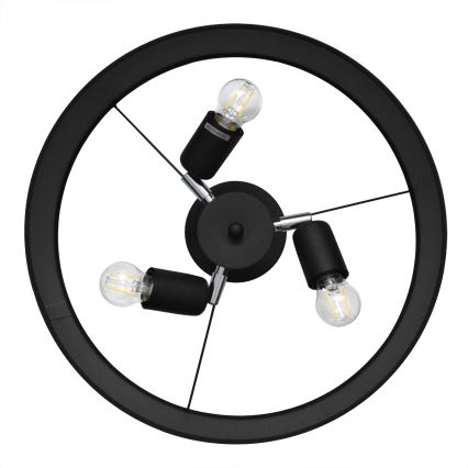 Lámpara colgante ALBA 3xE27/15W/230V negro