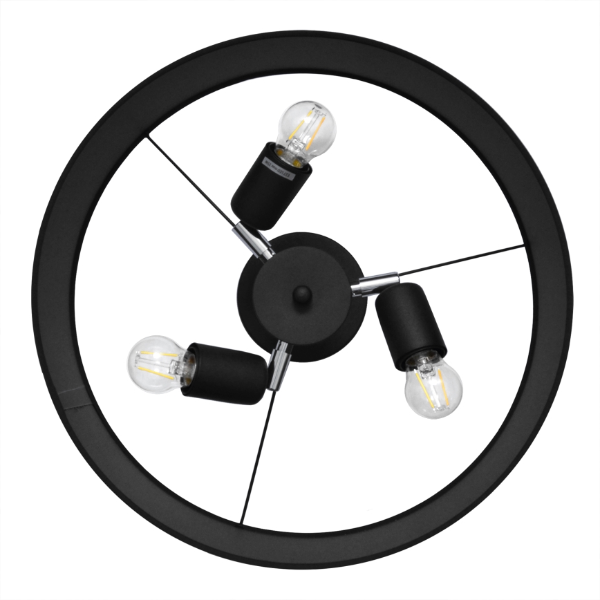 Lámpara colgante ALBA 3xE27/15W/230V negro