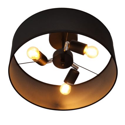 Lámpara colgante ALBA 3xE27/15W/230V negro