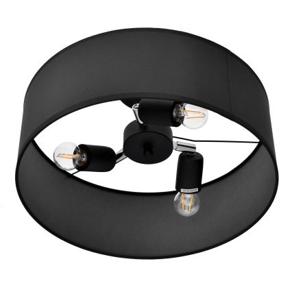 Lámpara colgante ALBA 3xE27/15W/230V negro