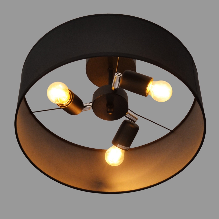 Lámpara colgante ALBA 3xE27/15W/230V negro