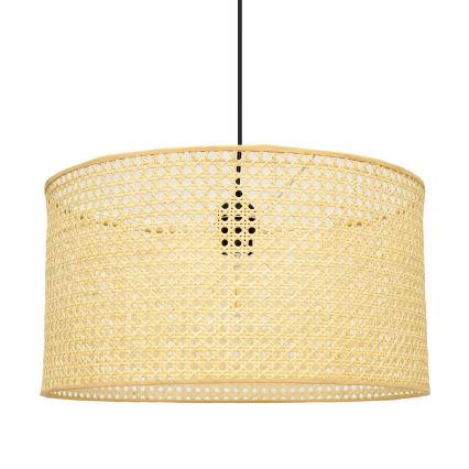 Lámpara colgante ALBA 3xE27/15W/230V ratán/negro