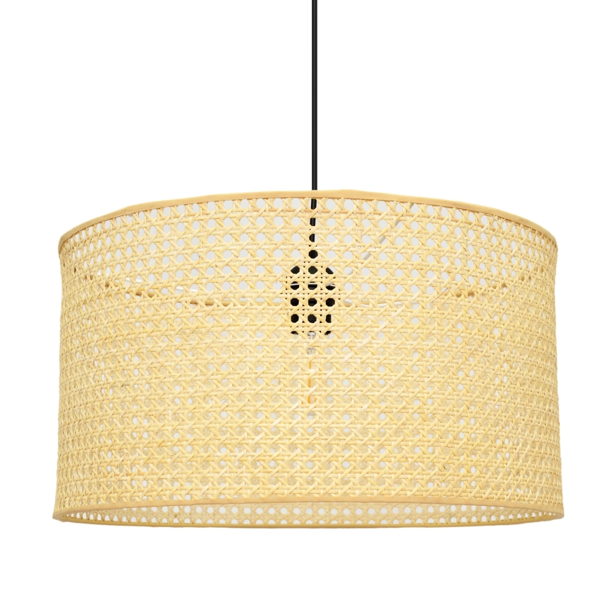 Lámpara colgante ALBA 3xE27/15W/230V ratán/negro