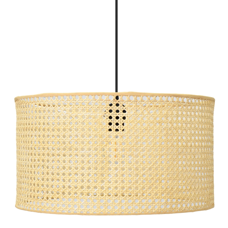 Lámpara colgante ALBA 3xE27/15W/230V ratán/negro