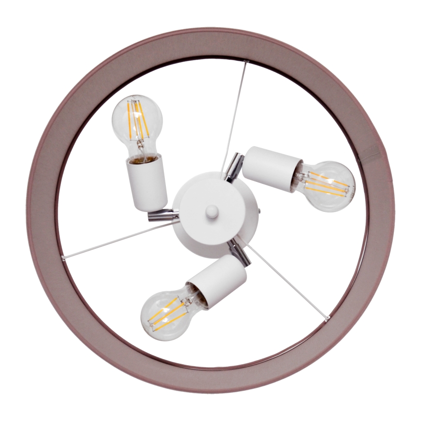 Lámpara colgante ALBA 3xE27/15W/230V rosa