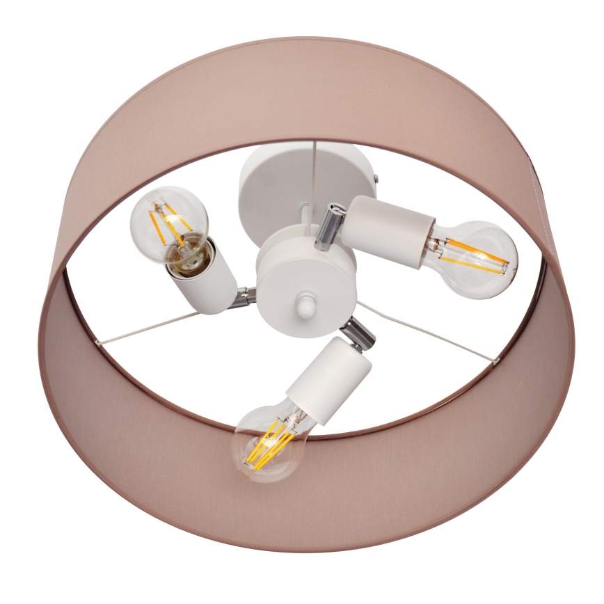 Lámpara colgante ALBA 3xE27/15W/230V rosa