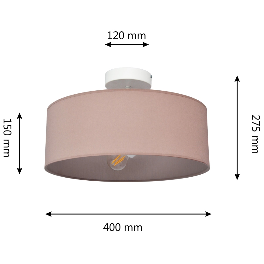 Lámpara colgante ALBA 3xE27/15W/230V rosa