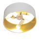 Lámpara colgante ALBA 3xE27/60W/230V blanco/dorado