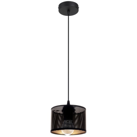 Lámpara colgante ALDO 1xE27/60W/230V diá. 15 cm negro