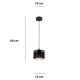 Lámpara colgante ALDO 1xE27/60W/230V diá. 15 cm negro