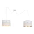 Lámpara colgante ALDO 2xE27/60W/230V araña blanco