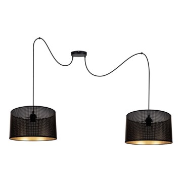 Lámpara colgante ALDO 2xE27/60W/230V araña negro