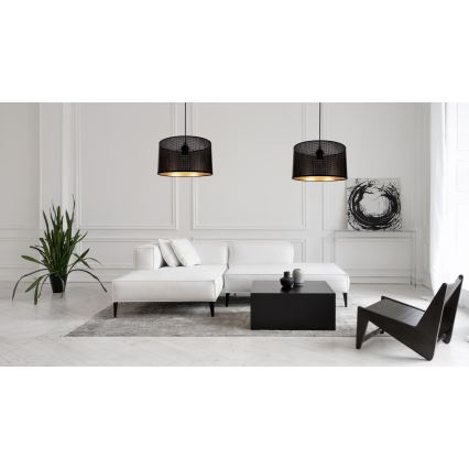 Lámpara colgante ALDO 2xE27/60W/230V araña negro