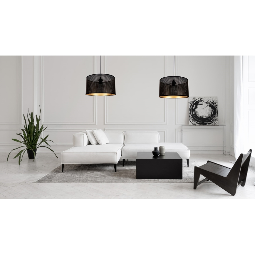 Lámpara colgante ALDO 2xE27/60W/230V araña negro