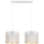 Lámpara colgante ALDO 2xE27/60W/230V blanco