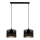 Lámpara colgante ALDO 2xE27/60W/230V negro