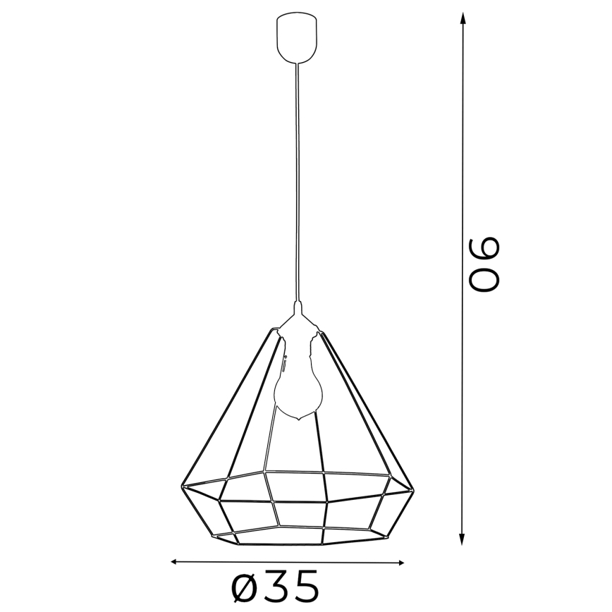 Lámpara colgante ALMA 1xE27/60W/230V blanca