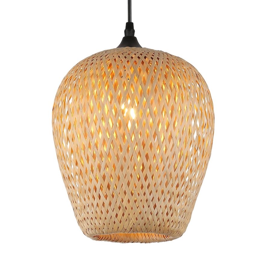 Lámpara colgante ALMA 1xE27/60W/230V diá. 23 cm bambú