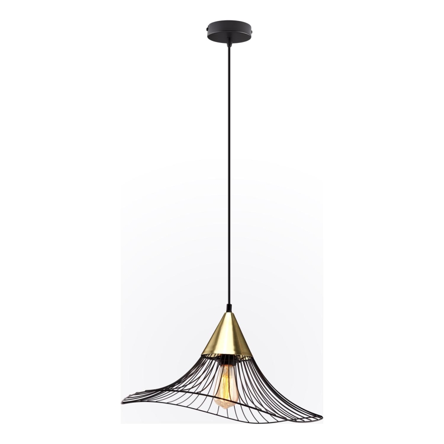 Lámpara colgante ALURA 1xE27/60W/230V diá. 50 cm negro