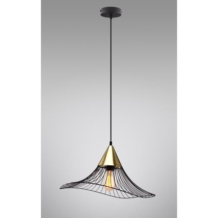 Lámpara colgante ALURA 1xE27/60W/230V diá. 50 cm negro
