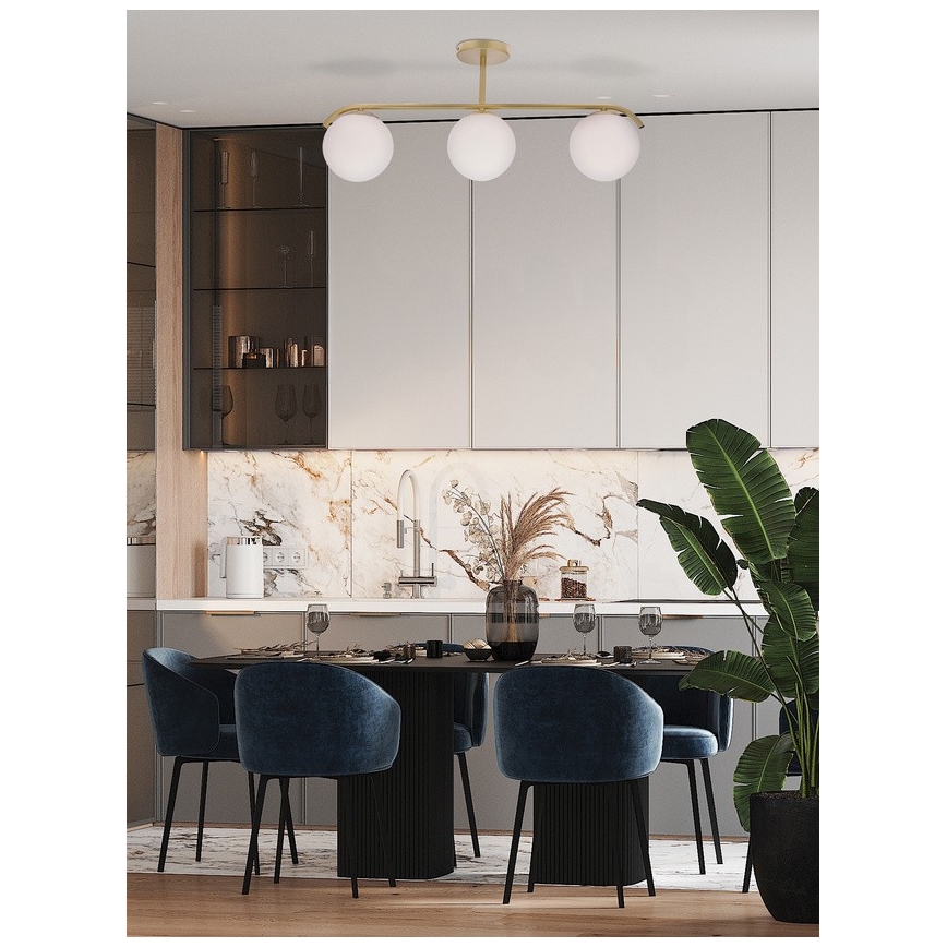 Lámpara colgante AMADEO 3xE14/40W/230V latón