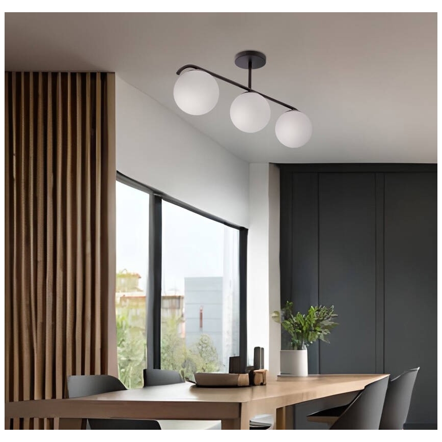 Lámpara colgante AMADEO 3xE14/40W/230V negro