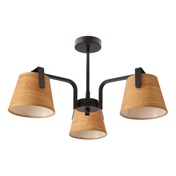 Lámpara colgante AMBERG 3xE14/40W/230V marrón