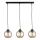 Lámpara colgante AMBRE BLACK 3xE27/60W/230V negro/marrón ahumado