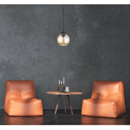 Lámpara colgante AMBRE WOOD 1xE27/60W/230V