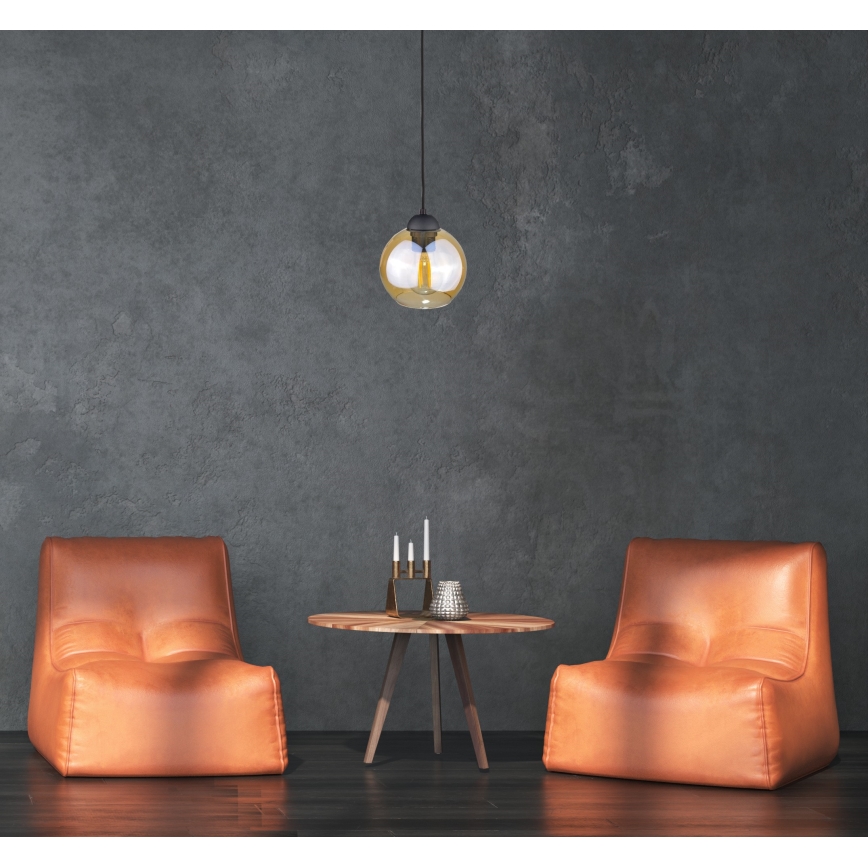 Lámpara colgante AMBRE WOOD 1xE27/60W/230V